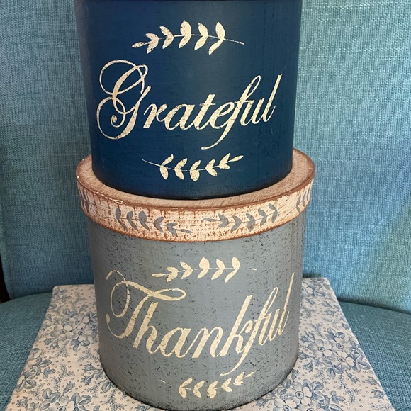 Other - Blue and Gray Decorative Storage Boxes